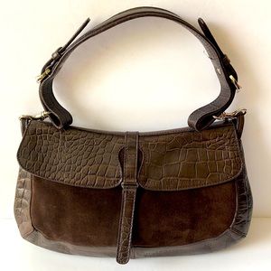 KESSLORD PARIS LEATHER SHOULDER BAG BROWN
